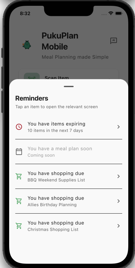Auto-Update Pantries